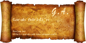 Garab Adrián névjegykártya
